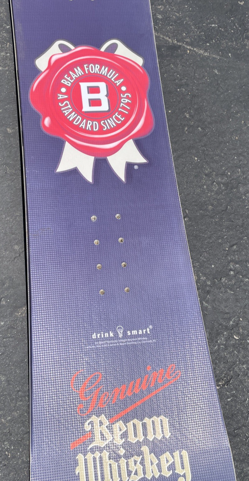 JIM BEAM Genuine Whiskey 152 cm Promotional Snowboard James B. Beam Bold Choice