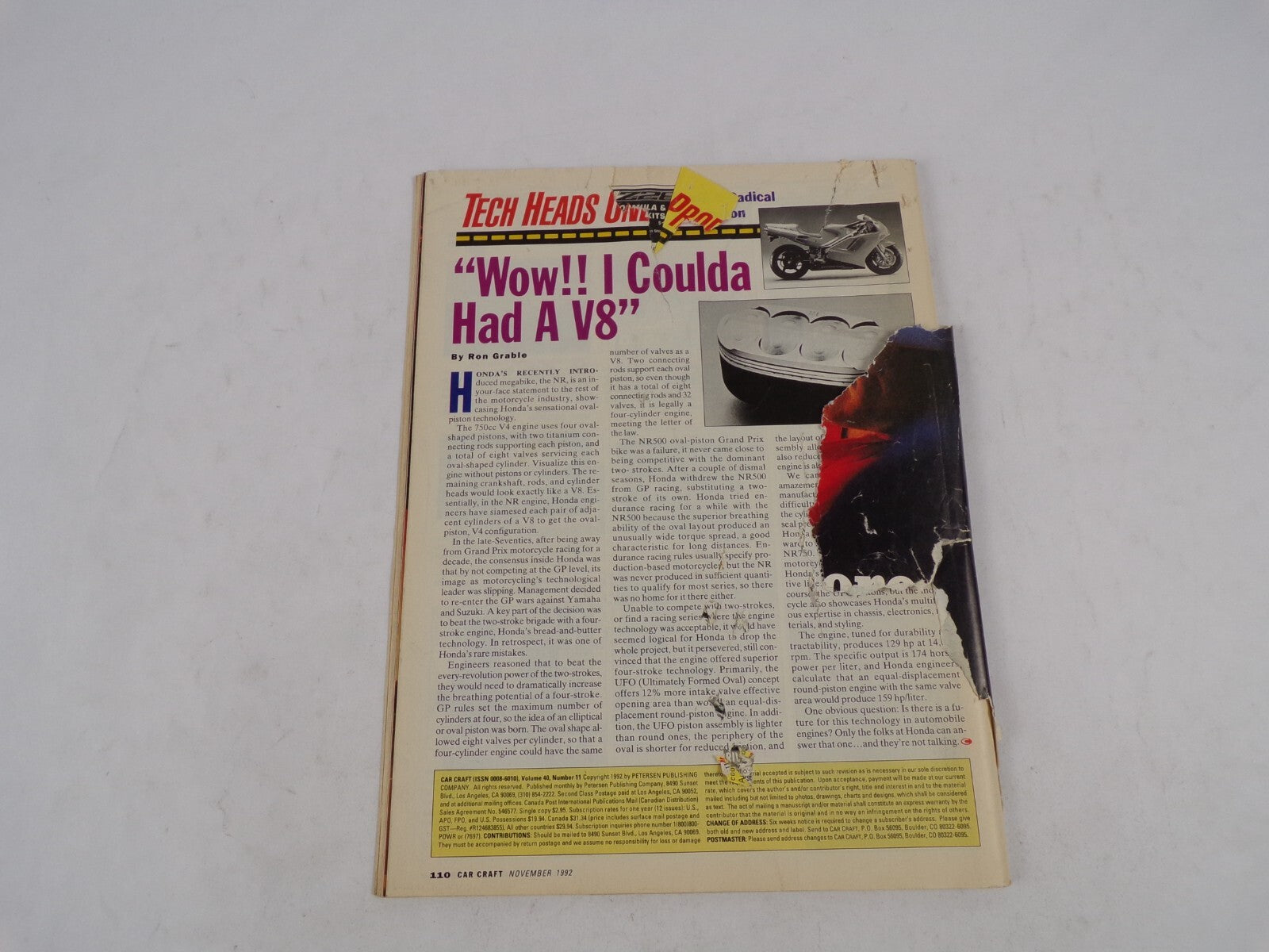 November 1992 Car Craft Pro Street Shootout New Big-Block Heads! Win A Dream Sho