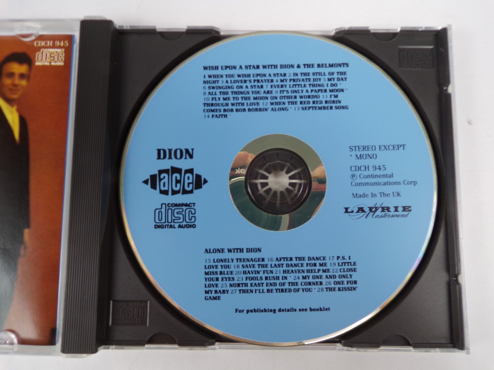Wish Upon A Star With Dion & Dion The Belmonts Alone With Dion CD #26