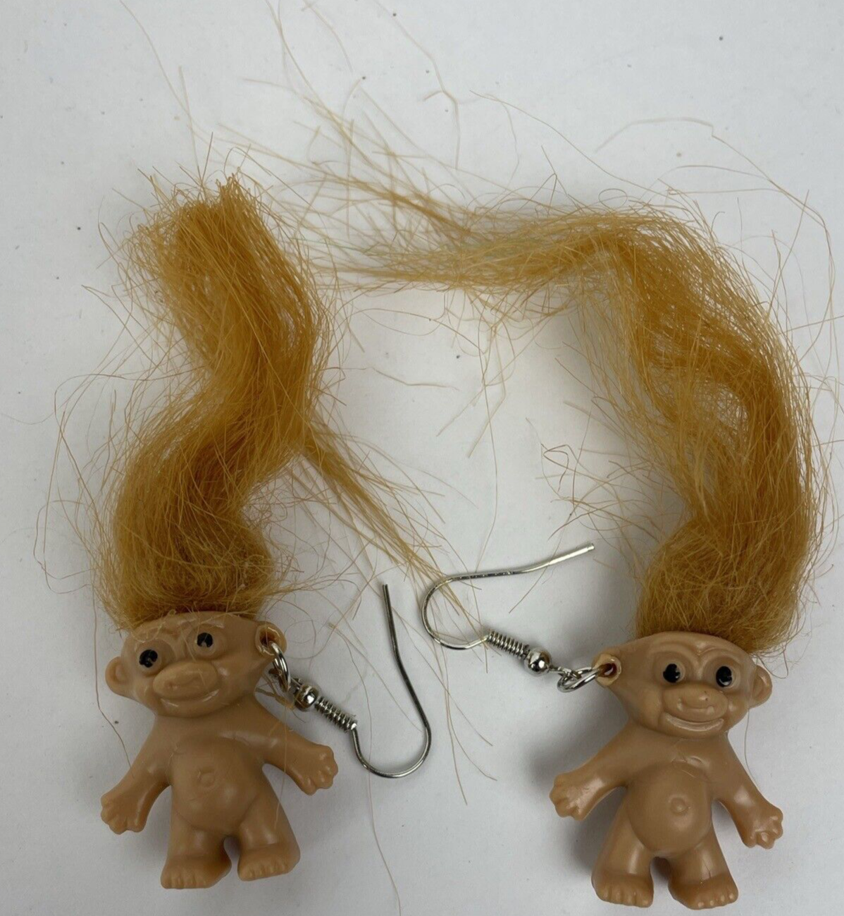 Troll Doll Good Luck All Natural Nude Pierced Earrings Fashion Jewelry - LOOK