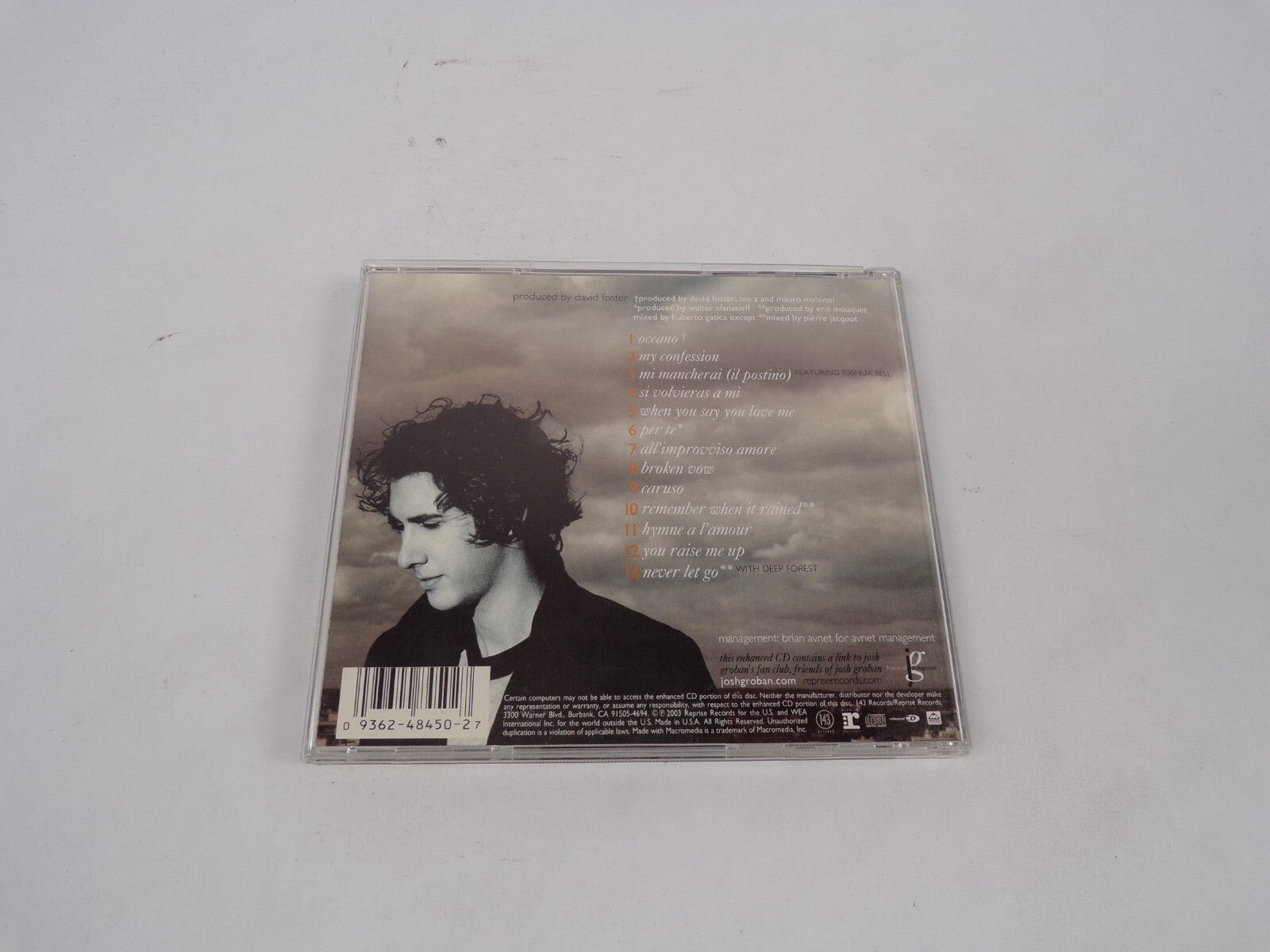 Josh Groban Ocean My Confession Mi Mancherai Volvieras When You Say You CD#67
