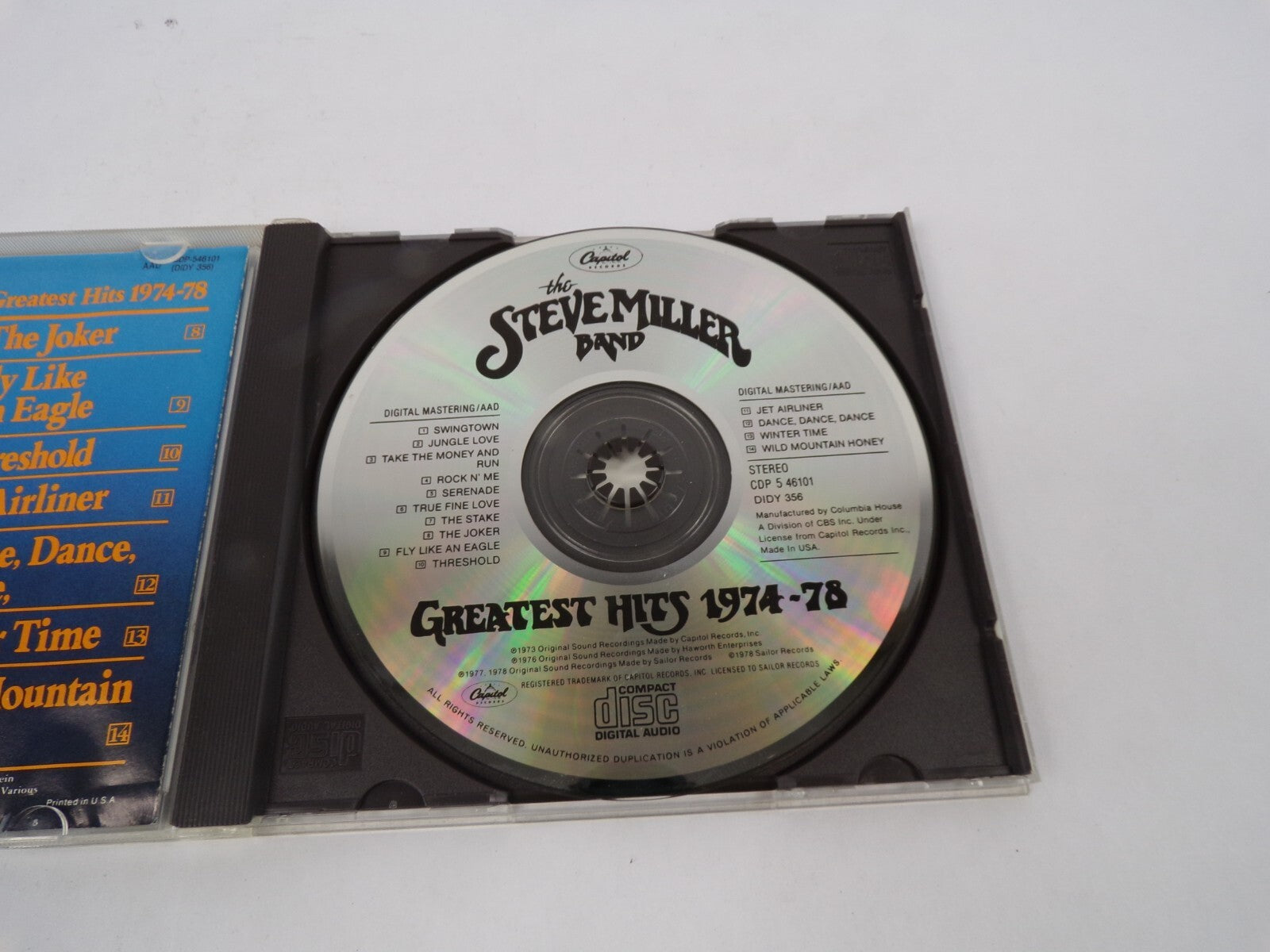 Steve Miller Band The Joker Fly Like An Eagle Threshold Winter Time CD#67