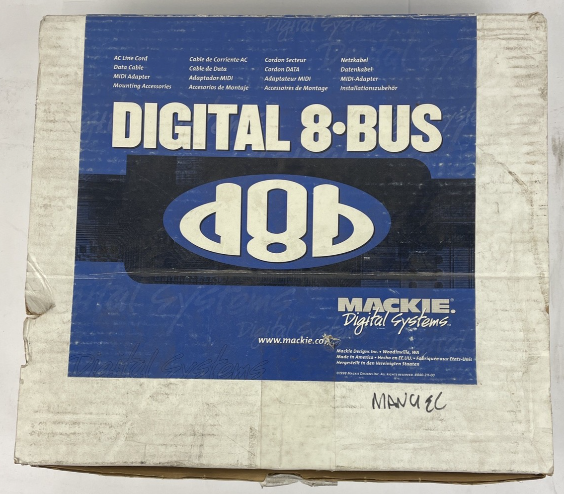 Mackie Digital Systems 8 Bus Owner's Manual & Protective Binder in Original Box