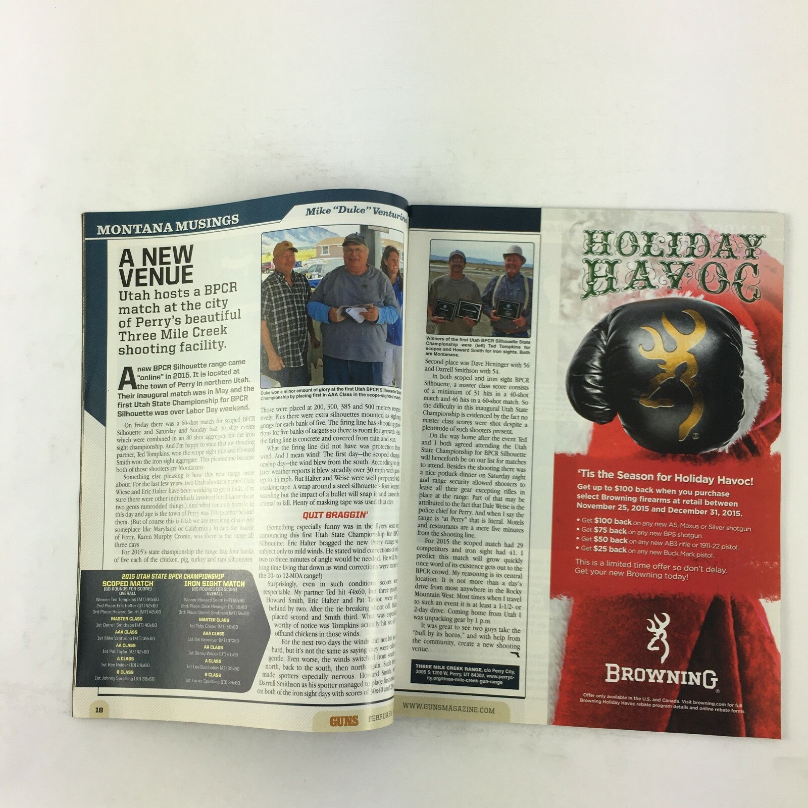 February 2016 Guns Magazine Magnum Sizzle .357 Carry Compact Savage .338 Federal