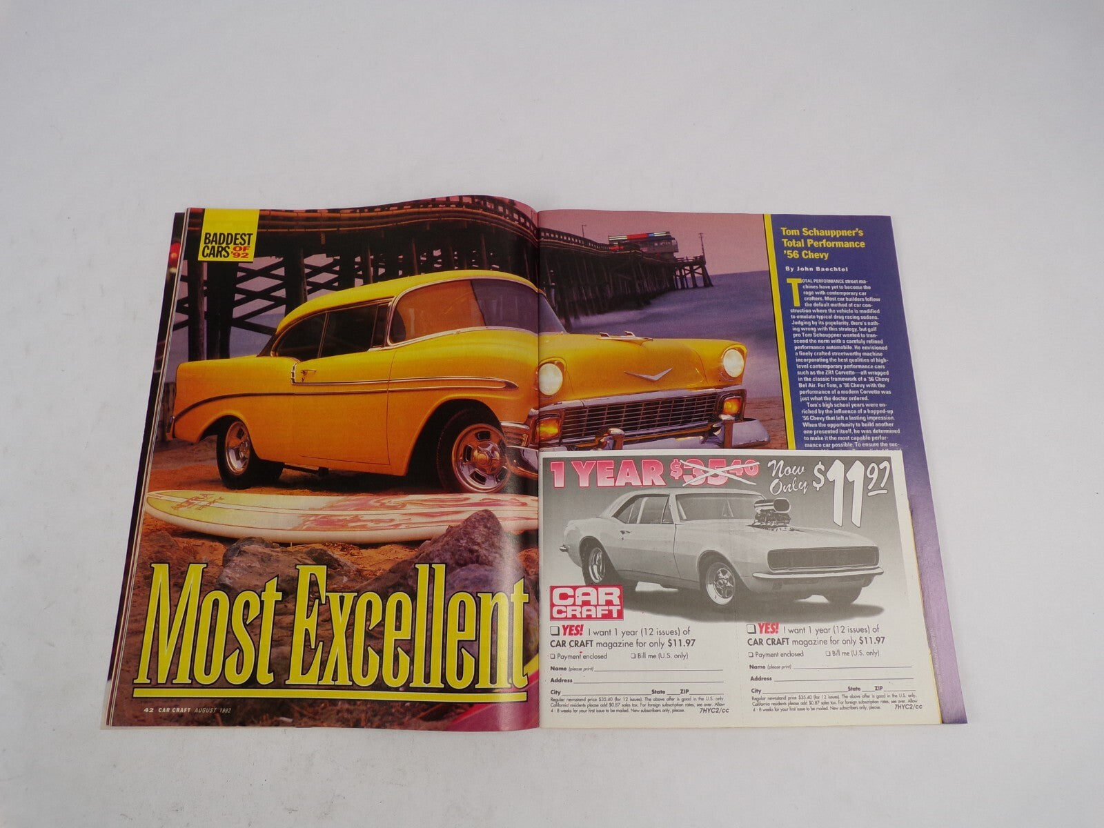 August 1992 Car Craft Baddest Cars O '92 First Tests High-Performance How-To Sec