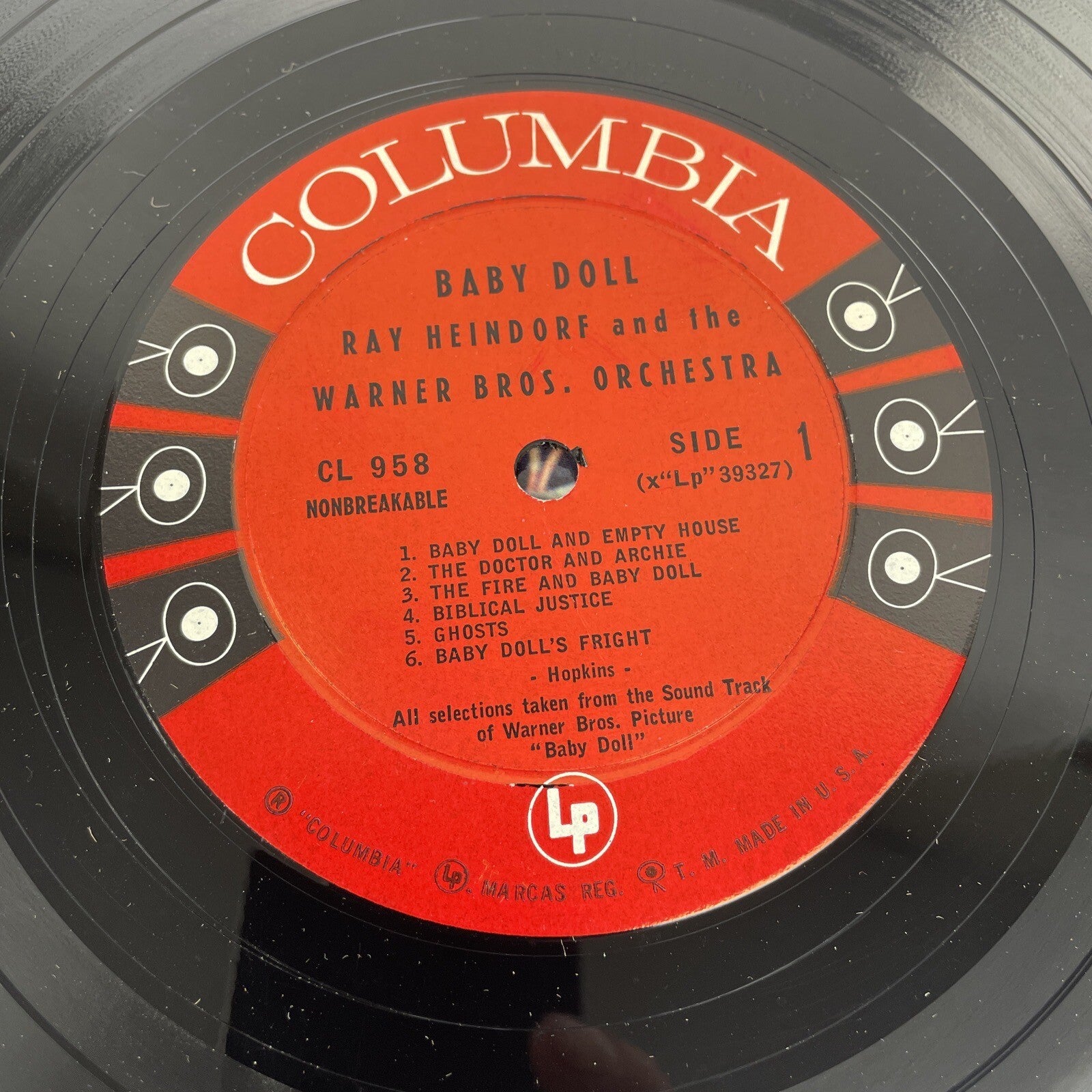 Tennessee Williams " Baby Dol " Soundtrack a Warner Bros. Prod. LP Vinyl Record