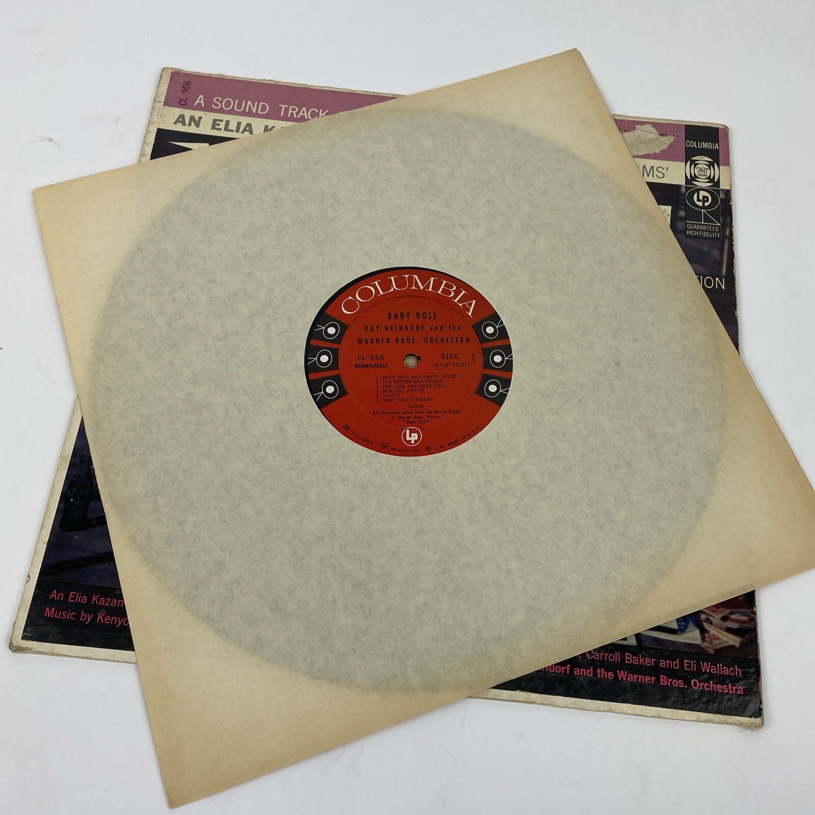 Tennessee Williams " Baby Dol " Soundtrack a Warner Bros. Prod. LP Vinyl Record