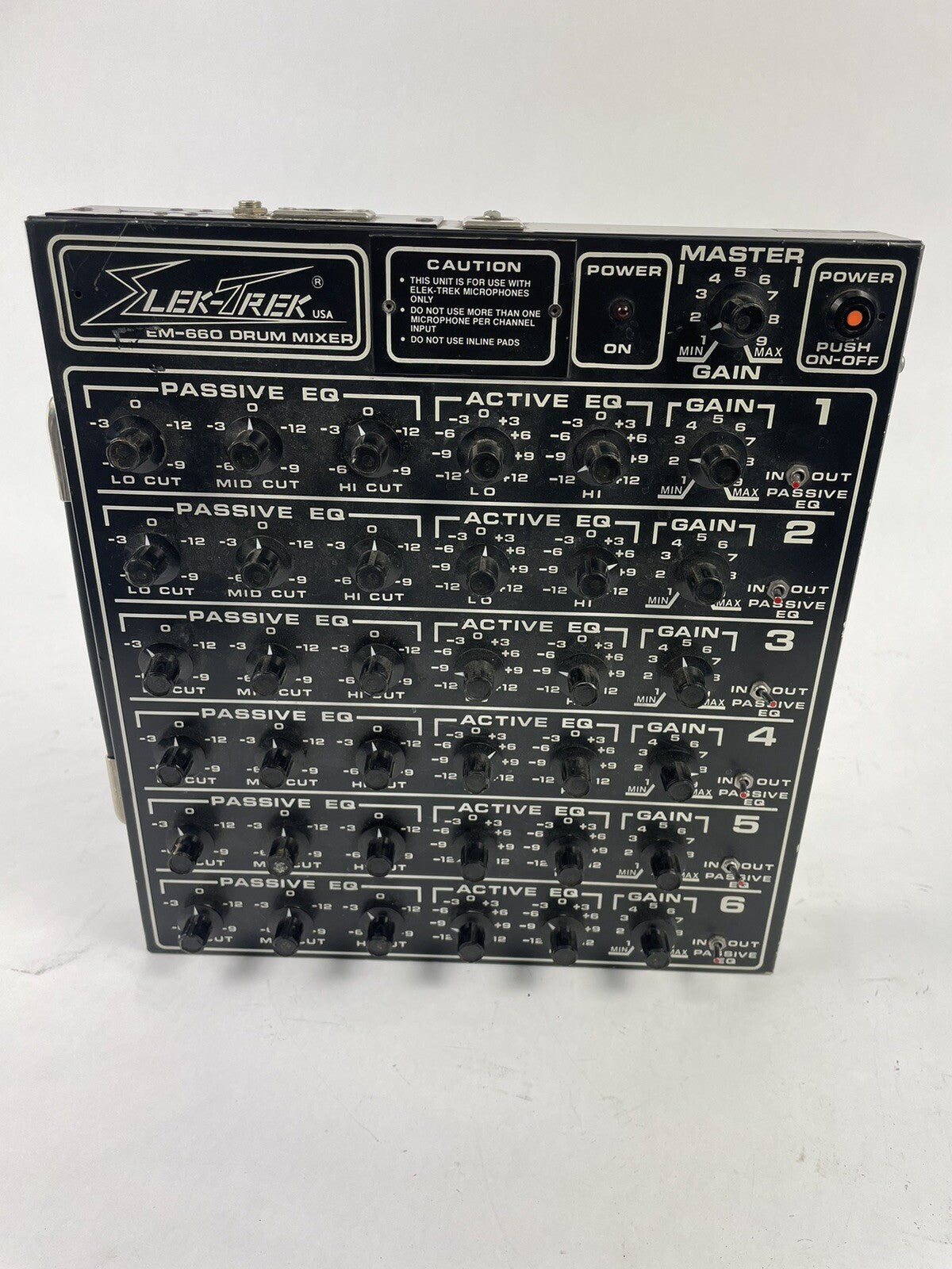 ELEK TREK EM-660 DRUM MIXER 6 channel mono mixer expander machine 1980's