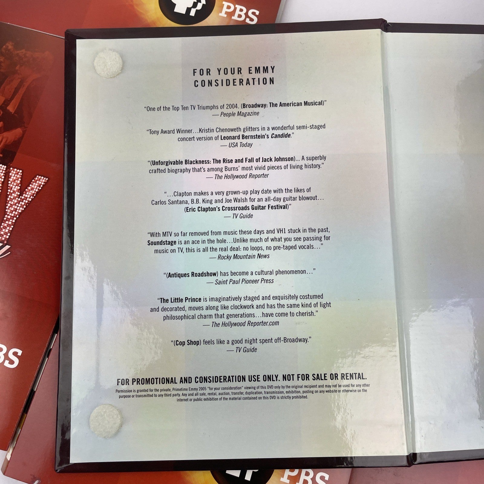 PBS 2005 EMMY AWARDS "FOR YOUR EMMY CONSIDERATION" 7 DVD BOX SET w. ERIC CLAPTON