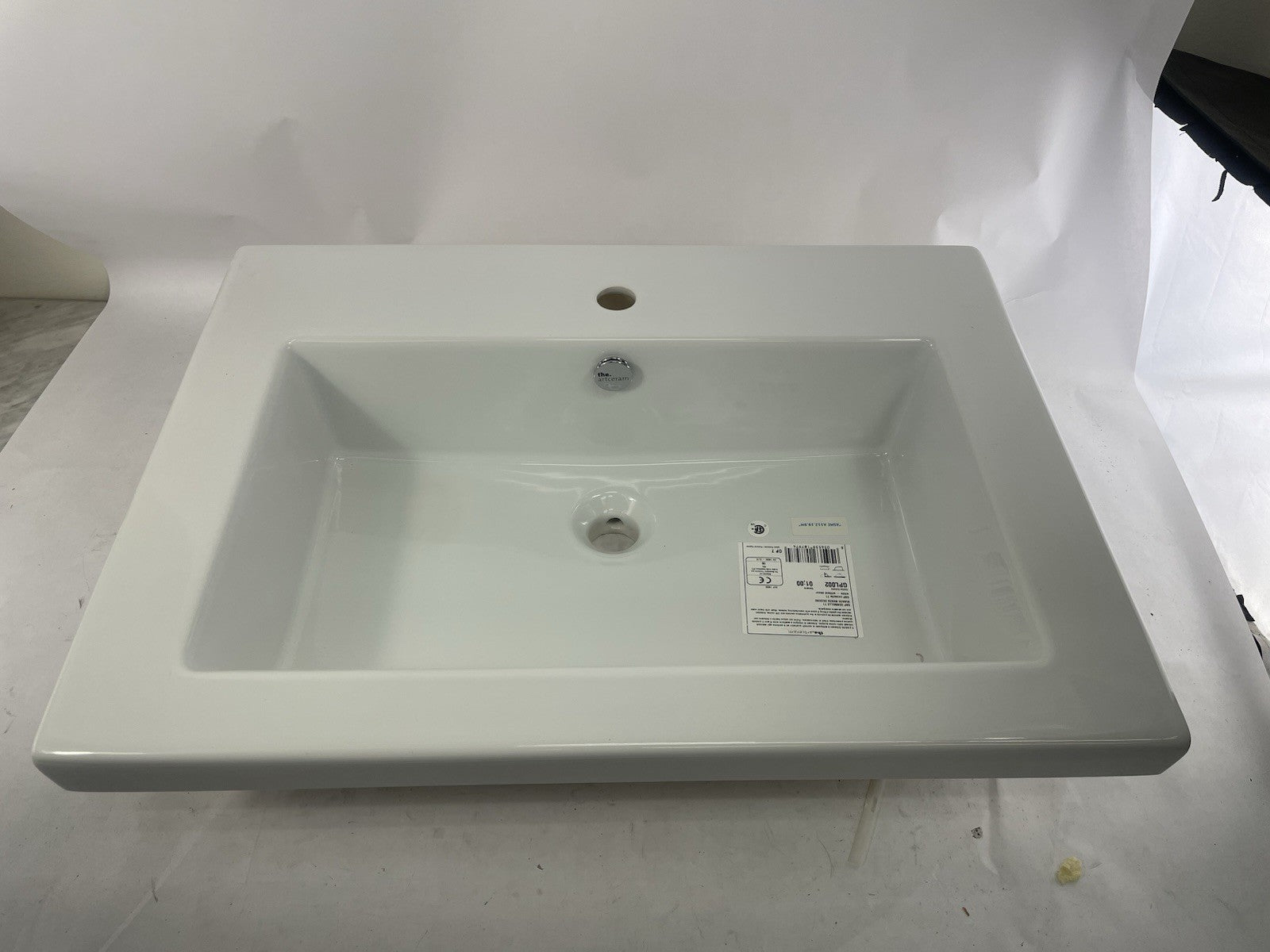 Artceram GAP 71 GPL002 Encased Sink 71 x 51 Glossy White Bathroom Water Basin