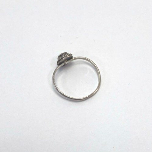 Dainty Native American Minimalist Mother Pearl 925 Sterling Silver Ring Sz 6.5