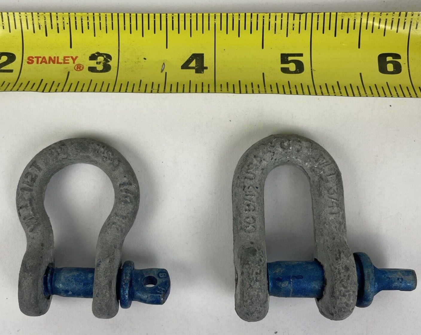 4 x CO 5/16 Inch D Shackle Anchor - 4 PACK - WLL 3/4 Ton Rating USA - LOOK