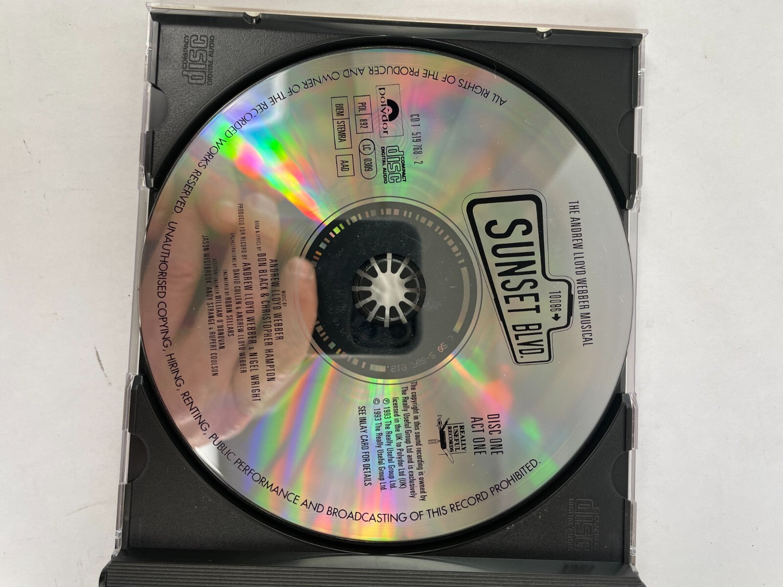 The Andrew Lloyd Webber Musical Sunset Blvd World Premiere Recording CD#72