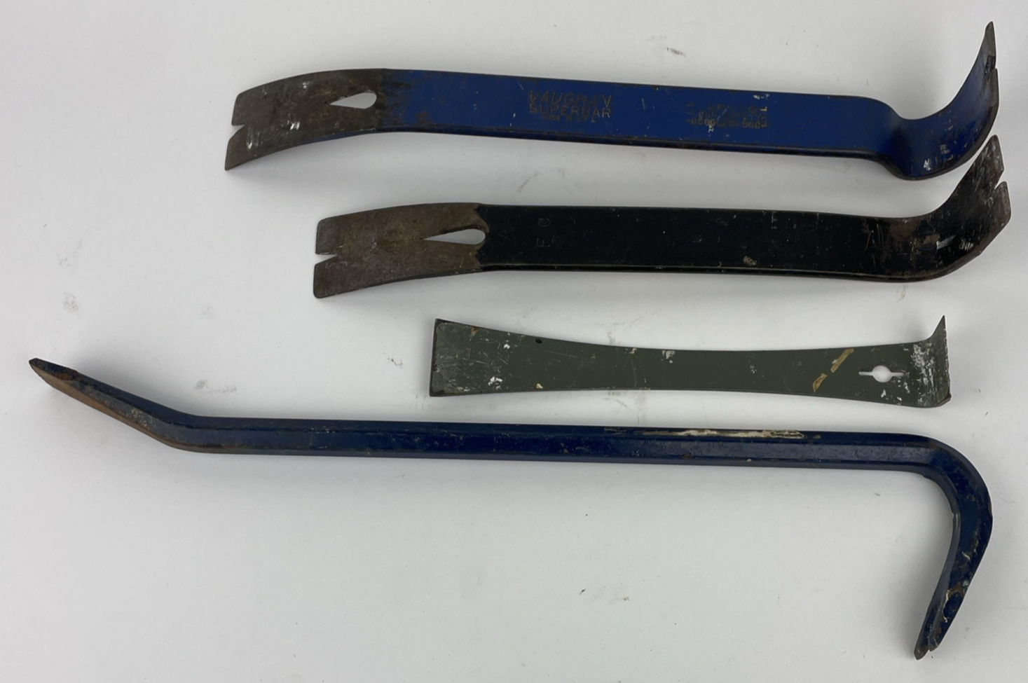 Lot 4 x Pieces Pry Bar & Crow Bar Nail Puller Vaughan Superbar, Craftsman USA