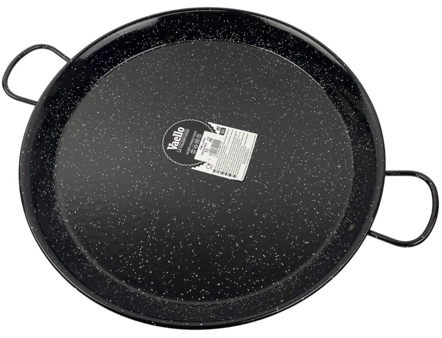 Paella Pan VAELLO LA Valenciana Paellera ferro 2 manici martello 46cm 18" Spain