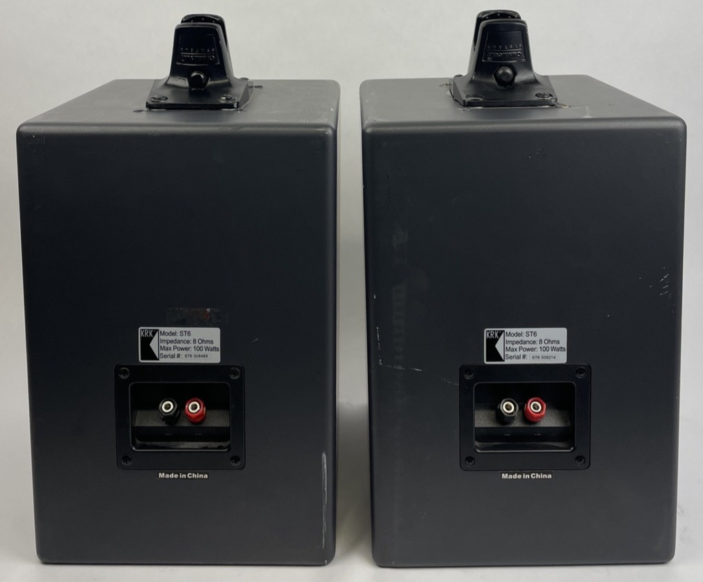 PAIR of KRK ST6 Passive Studio Monitors 2-Way 100W 8-Ohm Speakers w OMNI MOUNT
