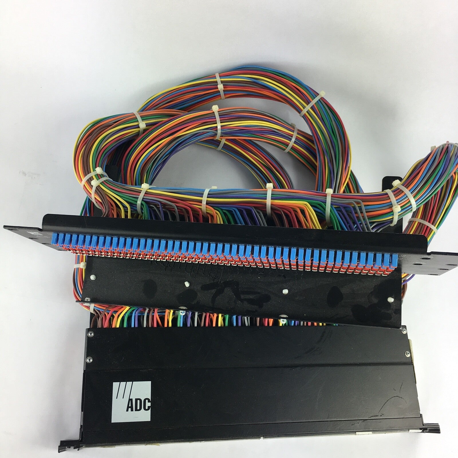 ADC 96 Bantam TT patchbay connected  to ADC UP-96NMKII  PPC RACKMOUNT PATCHBAY