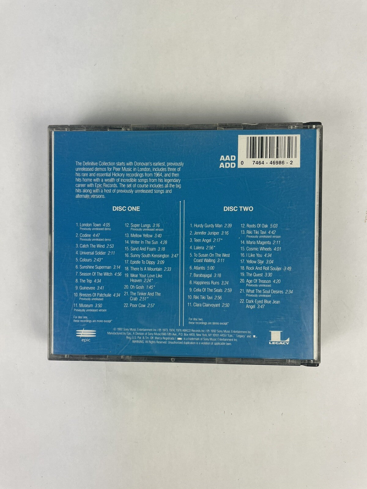 DONOVAN - Troubadour - The Definitive Collection 1964-1976 2  CD Set.    #8