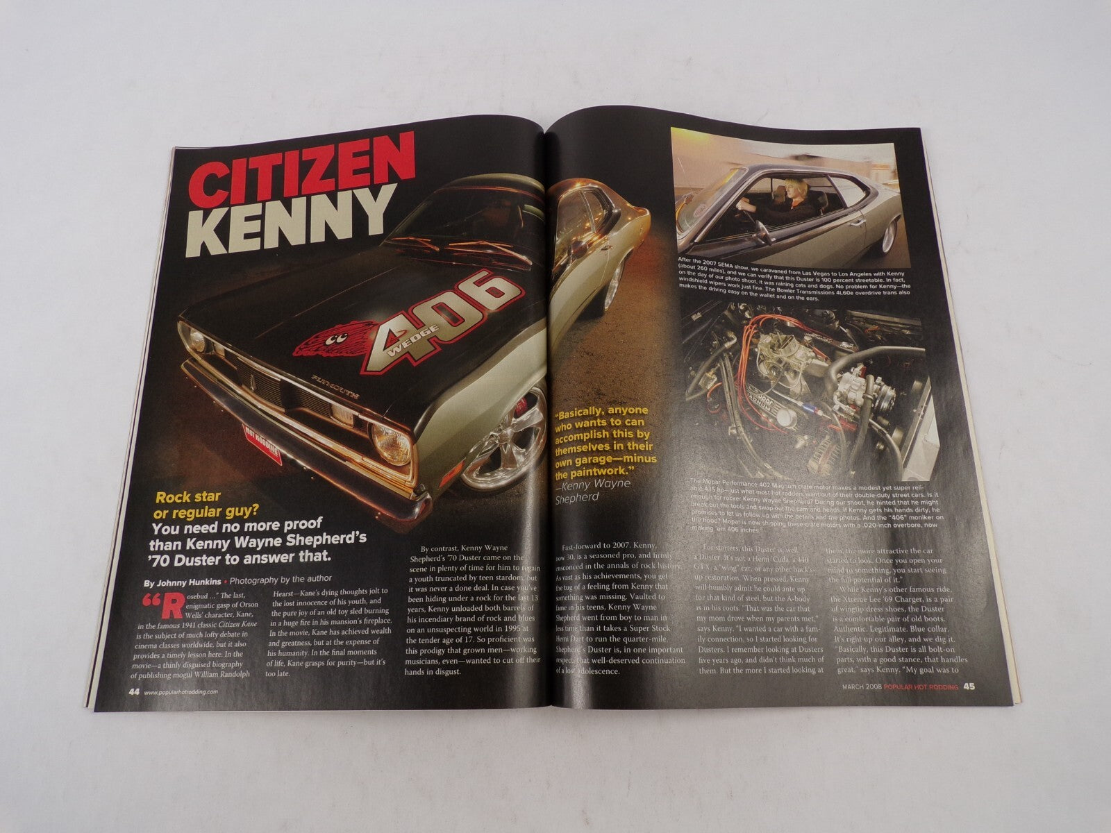 July 2008 Hot Rodding Magazine Blues & Thunder! 400CI Small-Block Chevy Kenny
