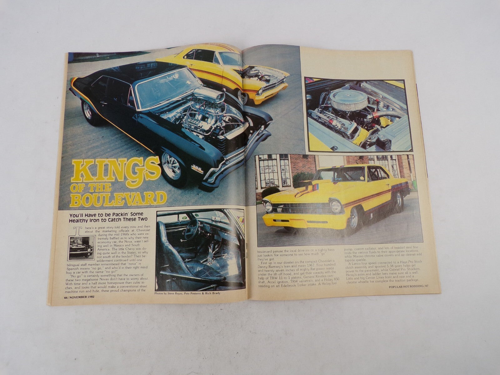November 1982 Hot Rod Magazine Action! 14th PHR Championships Super Chevy Sunday