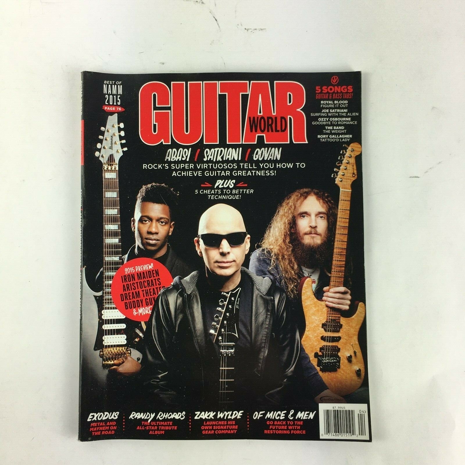 2004 Guitar World Magazine Abasi Satriani Govan Randy Rhoads Zakk Wylde Exodus
