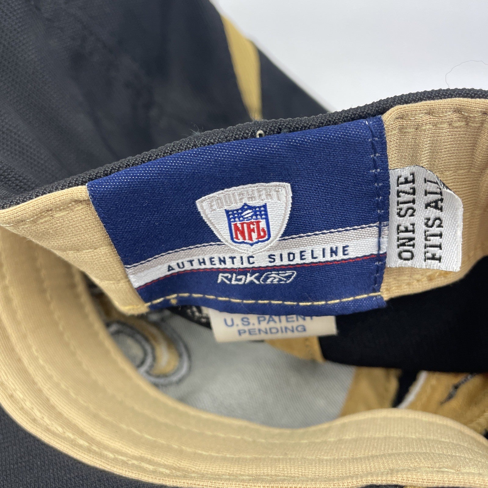 NFL New Orleans Saints Adult RBK Reebok Curve Brim Flex Cap Hat OSFA
