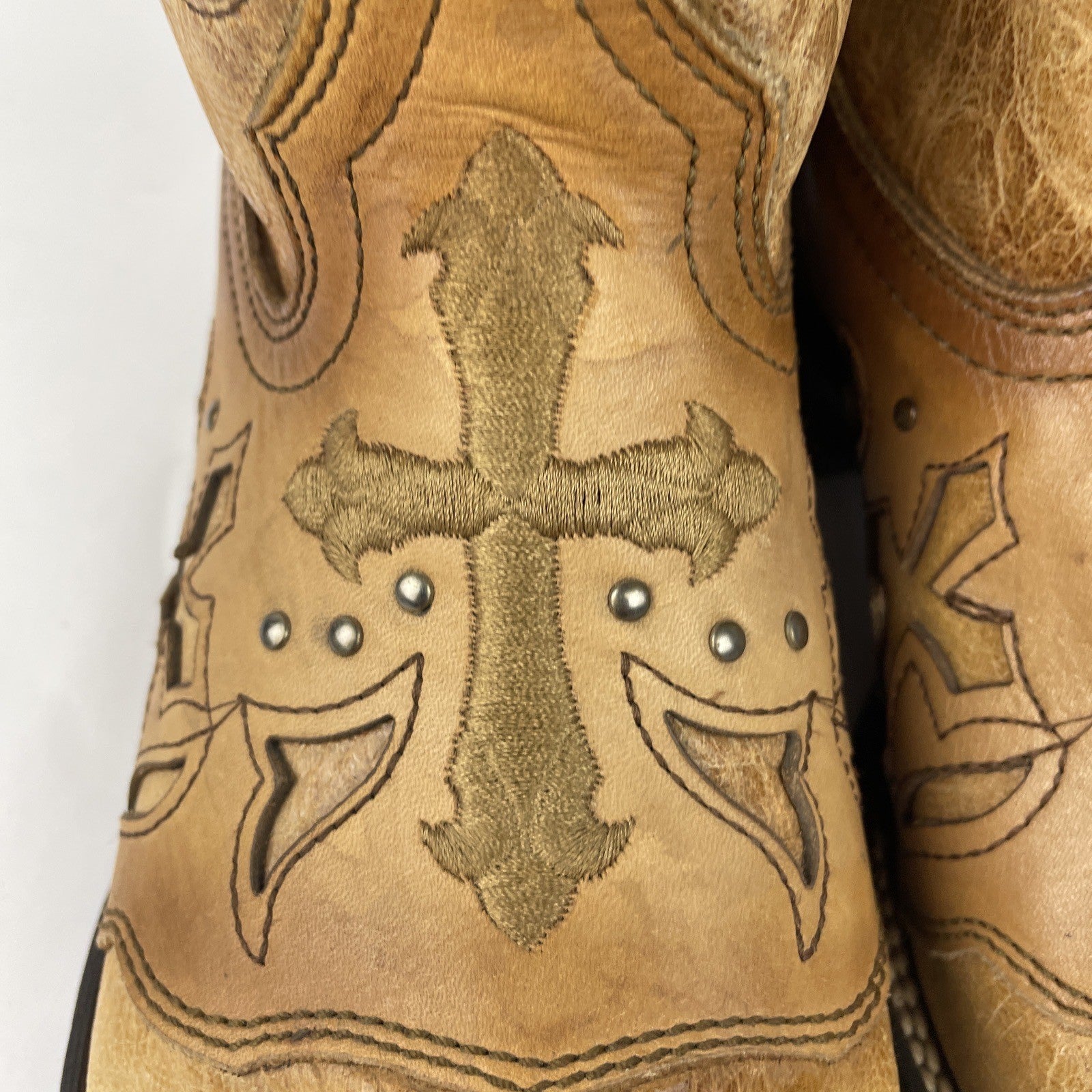 Corral men western boots brown tan square toe