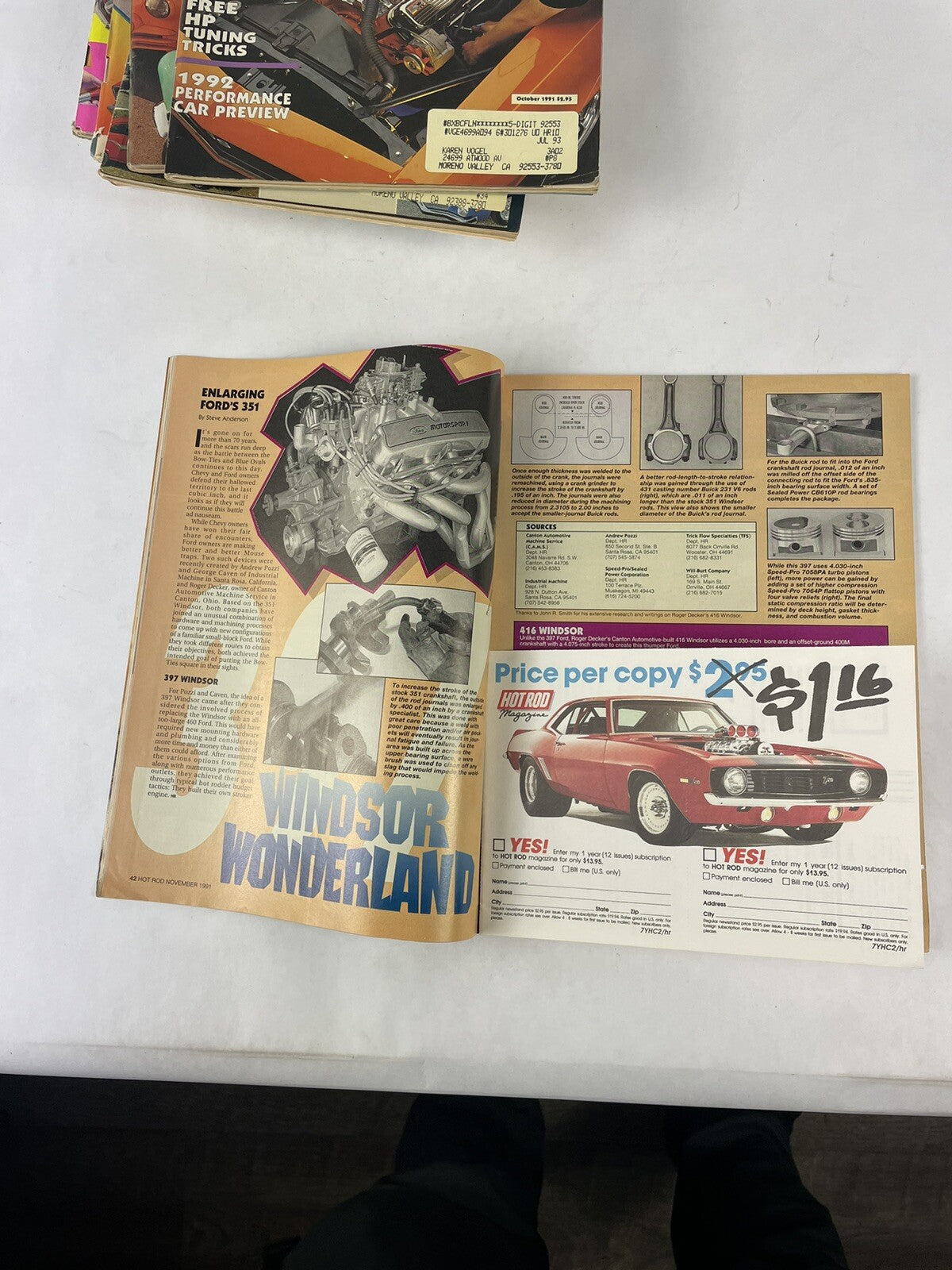 Lot of 12: VINTAGE HOT ROD MAGAZINES Complete Full Set 12 issues Jan to Dec 1991