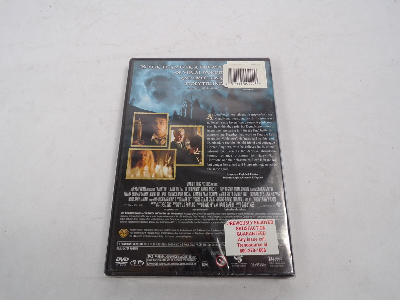 Harry Potter  and The Half Blood Prince DVD Movies