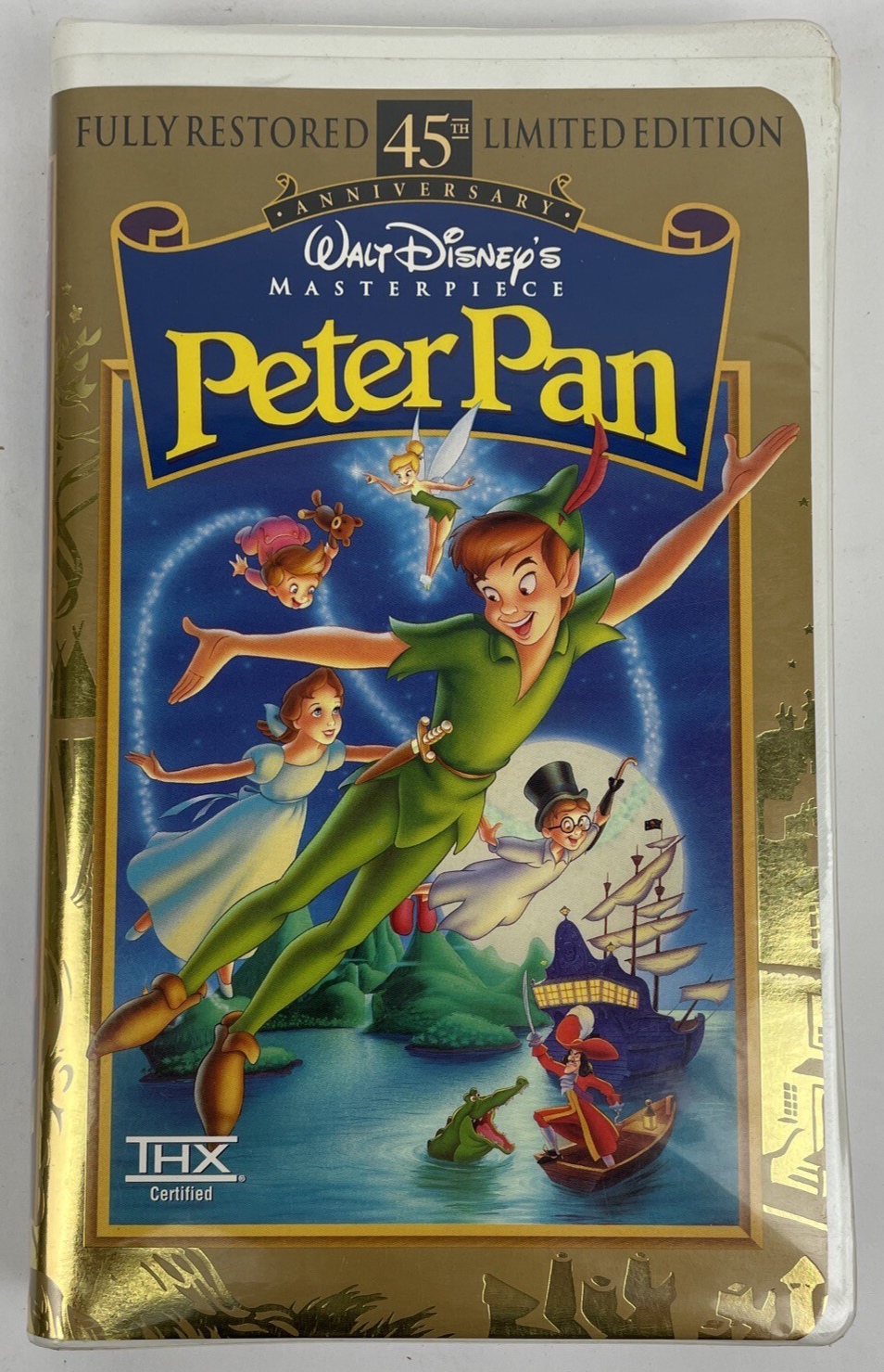 Disney VHS Lot Of 4 x VHS  Vintage Peter Pan Cinderella Snow White Alice Wonder