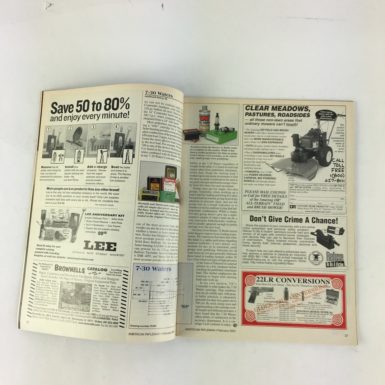 February 2001 American Rifleman Magazines The New .480 Ruger The Parker Gun .375