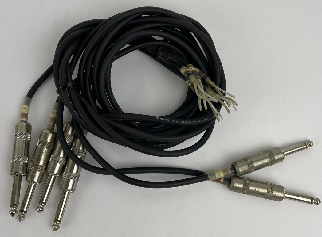 Lot of 6 x Male 1/4” TS Mono Cable Unbalanced Shielded Mic Audio Cord Stereo
