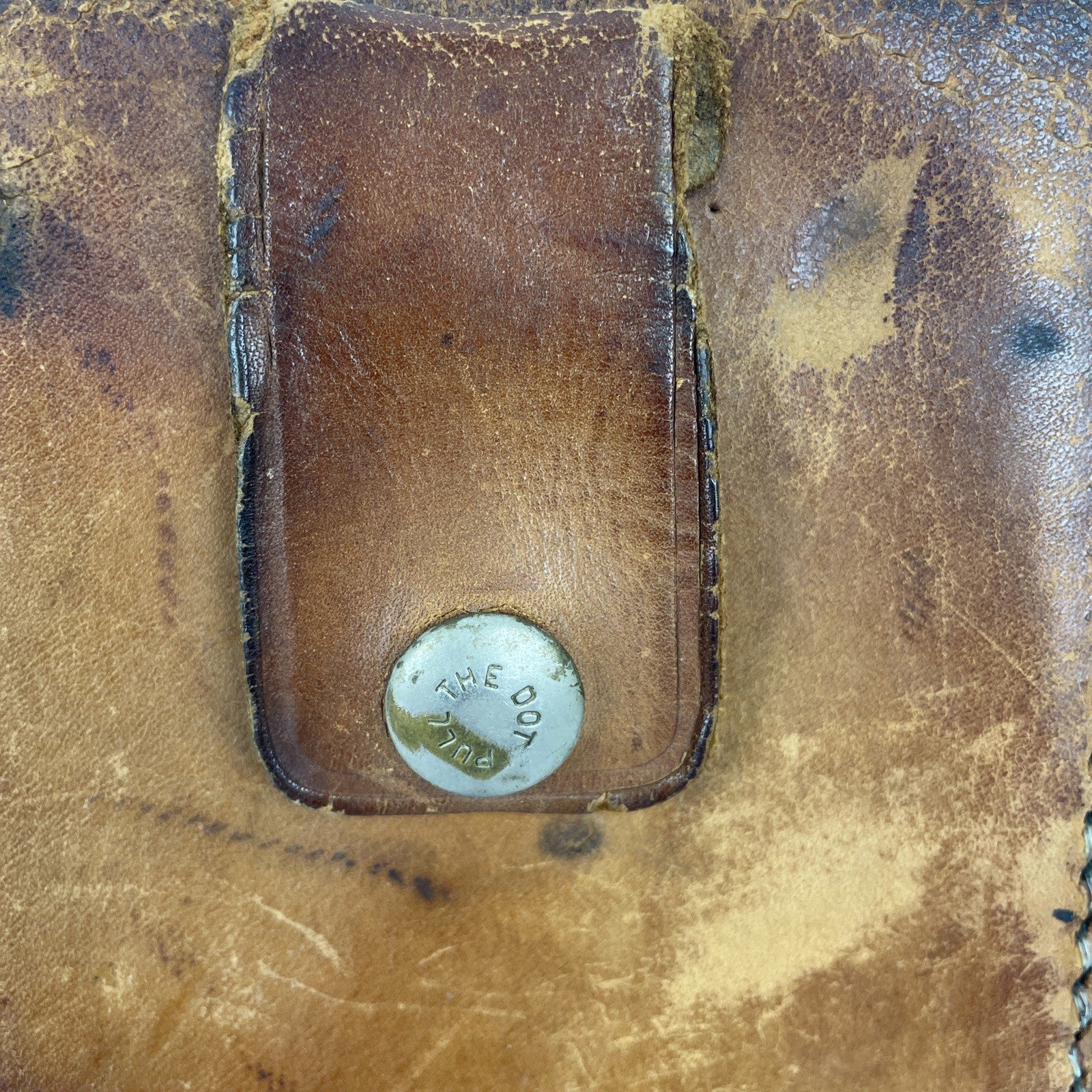 Vintage U.S. Postal Service Brown Leather Belt Mail Carrier Pouch 6"x4" USA