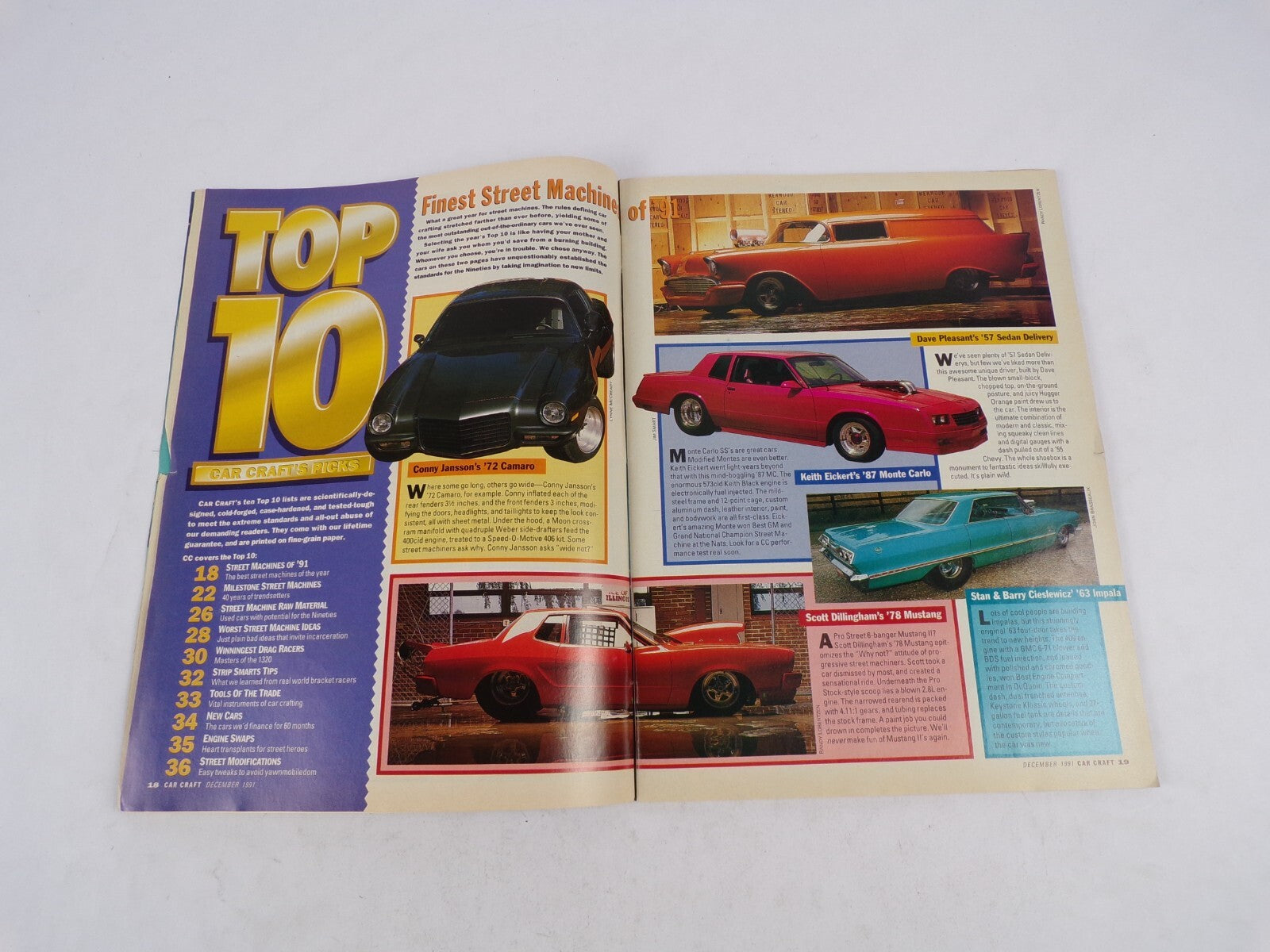 December 1991 Car Craft Giant EFI Test! Co Cars From Hell! Street Machines Of '9