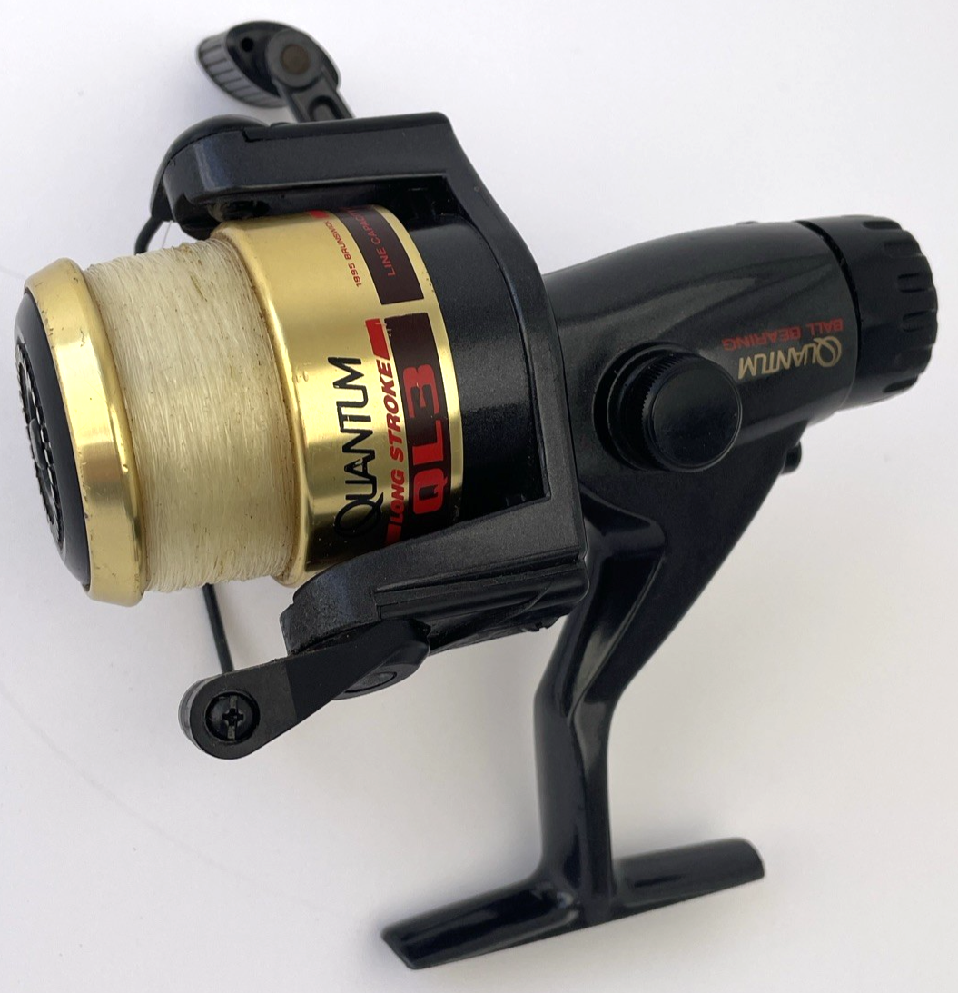 Quantum QL3 Vintage Long Strike Spinning Fishing Reel 1995 Brunswick - VGC