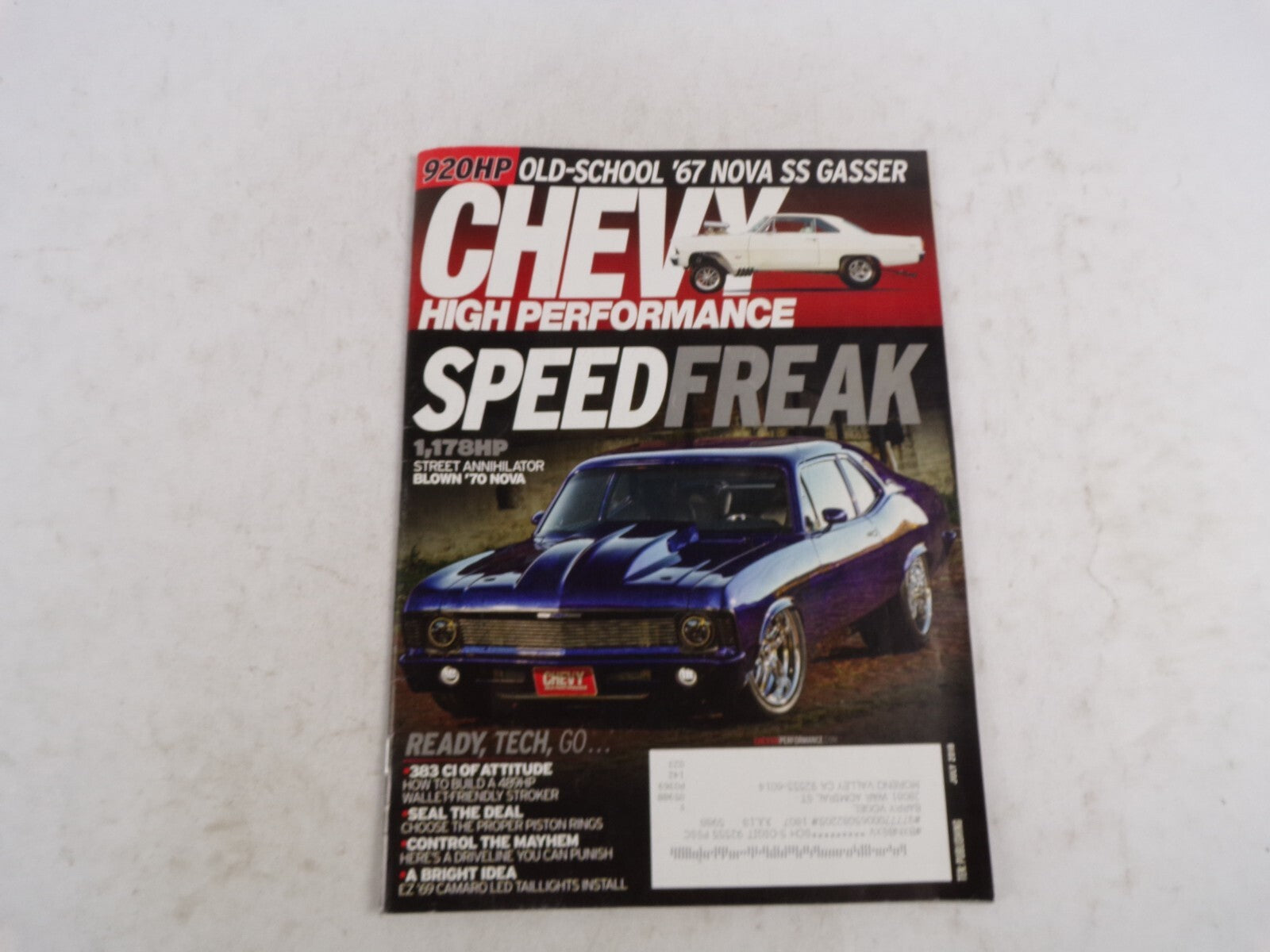 May 2018 Chevy High Performance Speedfreak 920HP Old-School '67 Nova SS Gasser