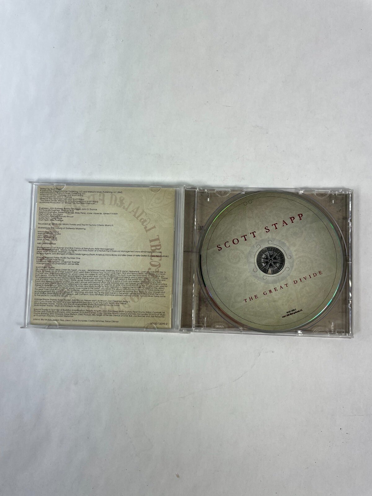 Scott Stapp The Great Divide Reach Out Fight Song Hard Way Justify CD 53