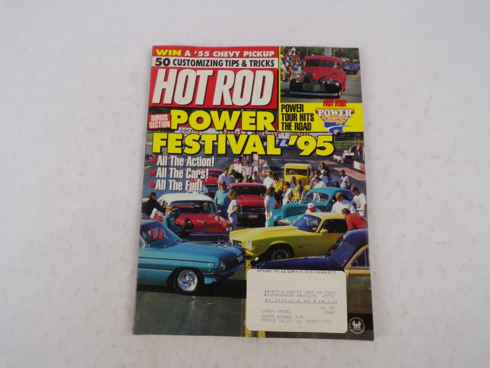 September 1995 Hot Rodding Magazine Win A '55 Chevy Pickup Power Festival '95