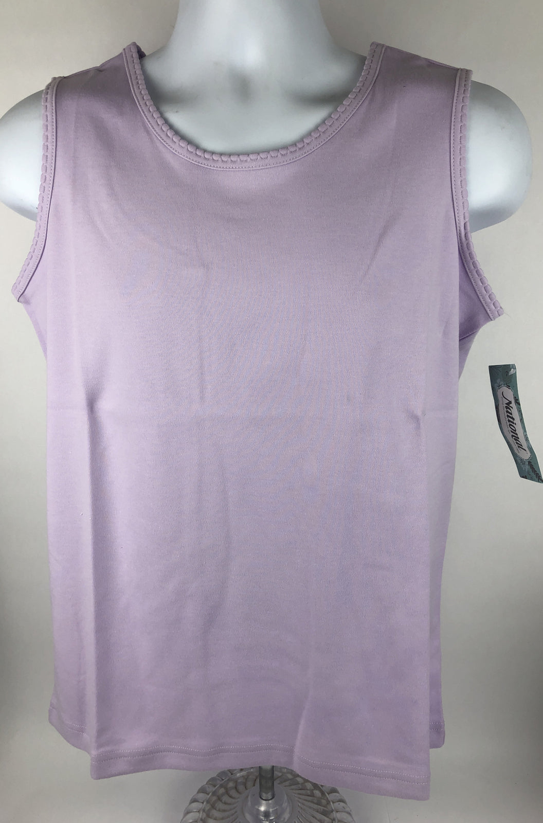 6 x Shop National Women's Medium Ultra Soft Knit Tank Top - Lilac Pink Blue Aqua