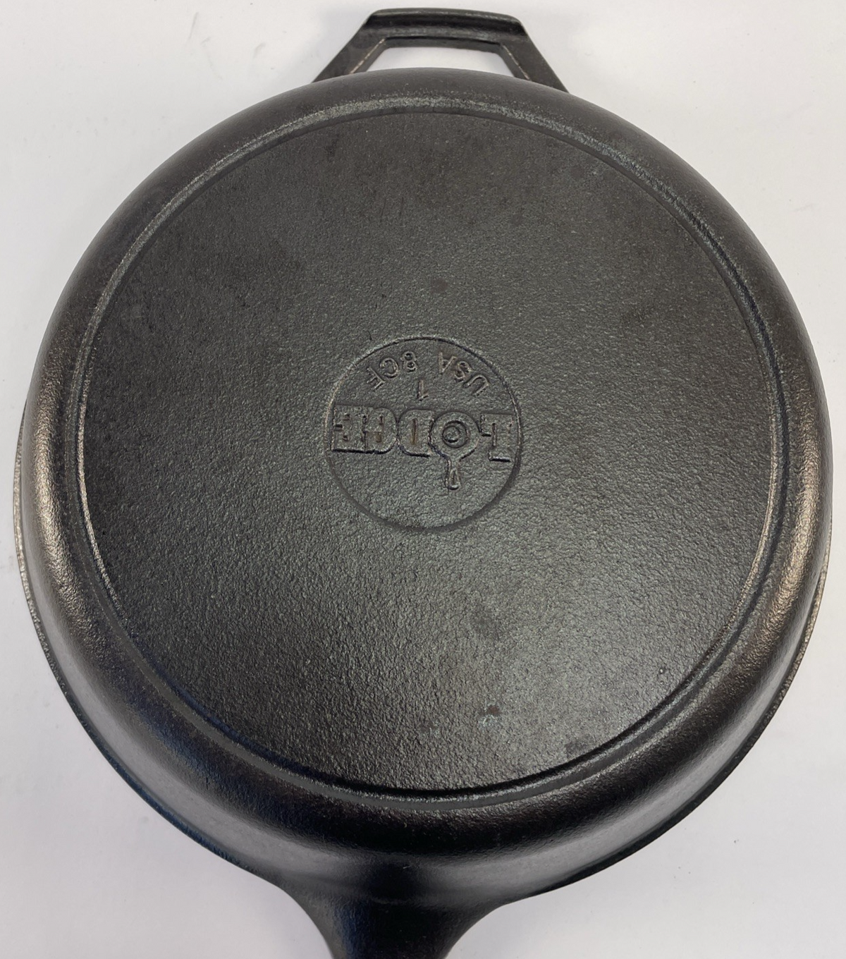 Vintage LODGE USA  8 CF Heavy 10 1/4" Cast Iron Skillet 3” Deep Frying Pan