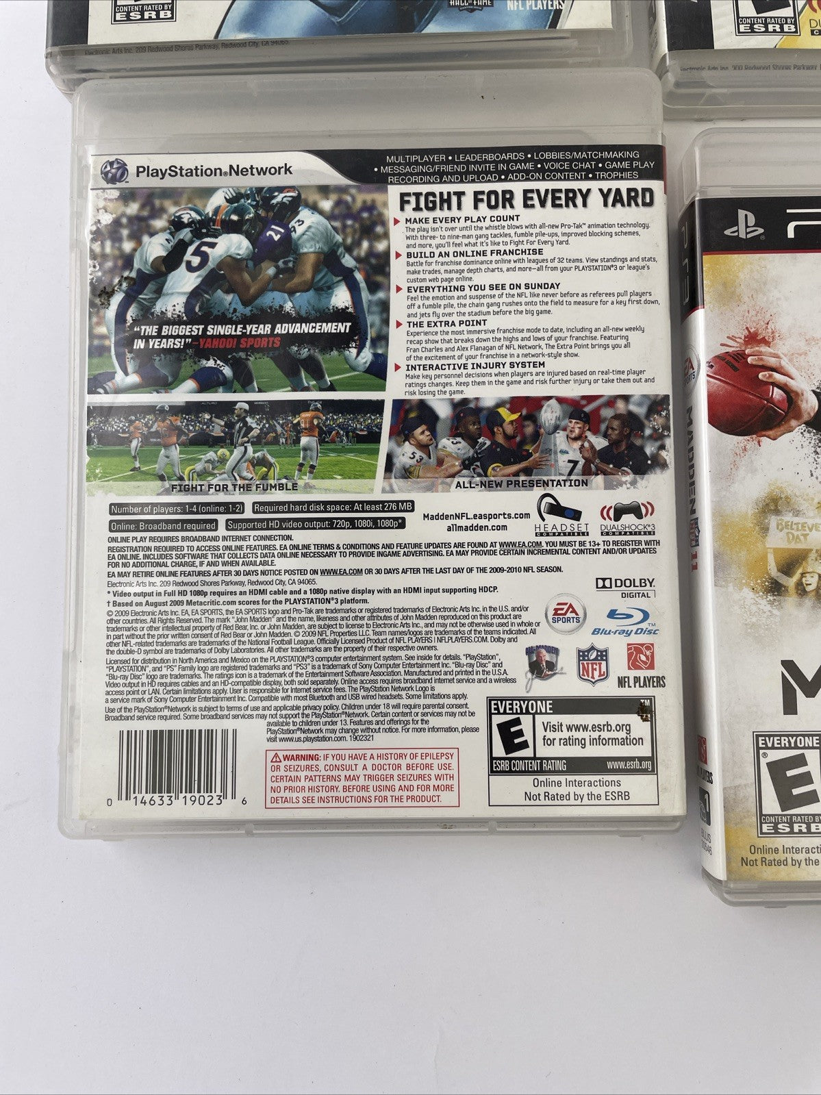 Madden PlayStation PS3 Video Games, Madden NFL 8, 9, 10. 11 - Guaranteed to Work