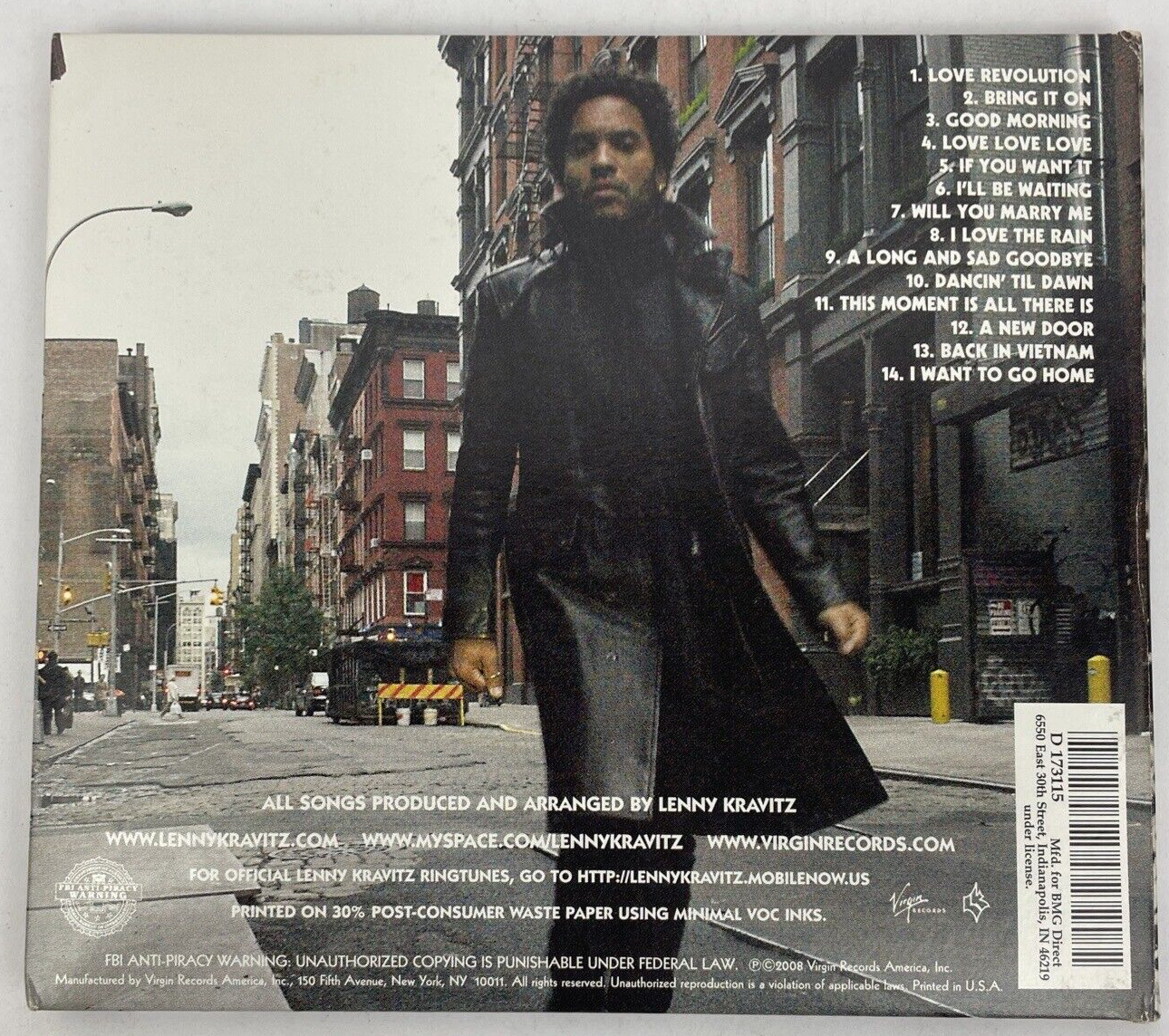 Lenny Kravitz : It Is Time for a Love Revolution Digital Audio CD (2008) - JK