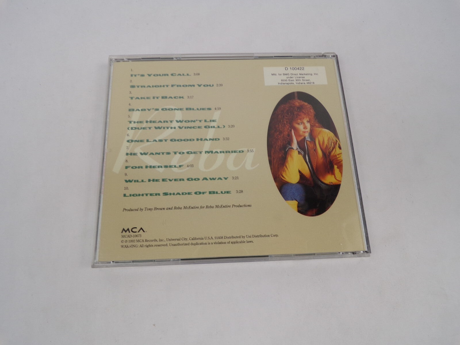 Reba McEntire Its Your Call Straight From You Take It Back One Last Good CD#63