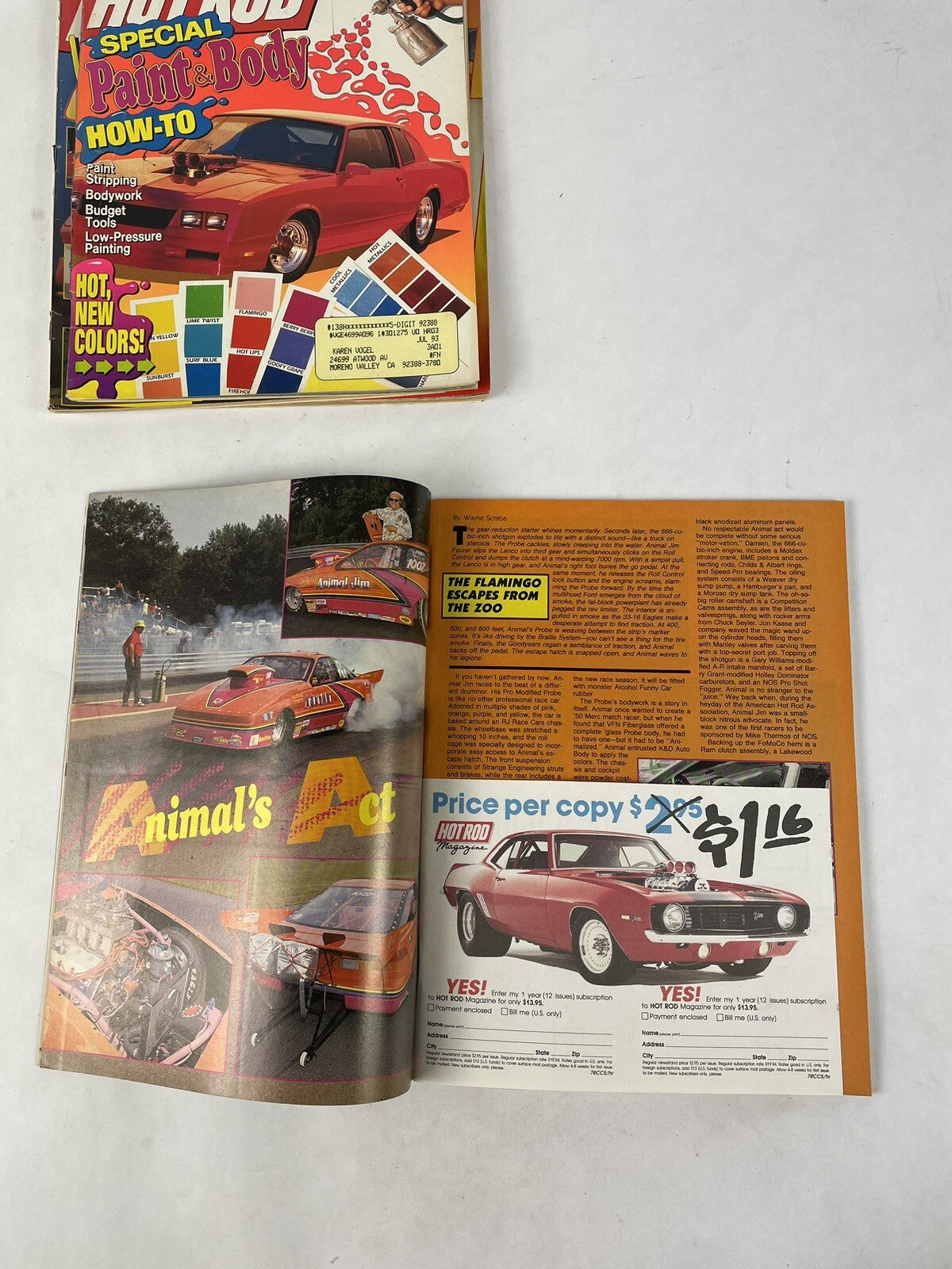 Lot of 12: VINTAGE HOT ROD MAGAZINES Complete Full Set 12 issues Jan to Dec 1991