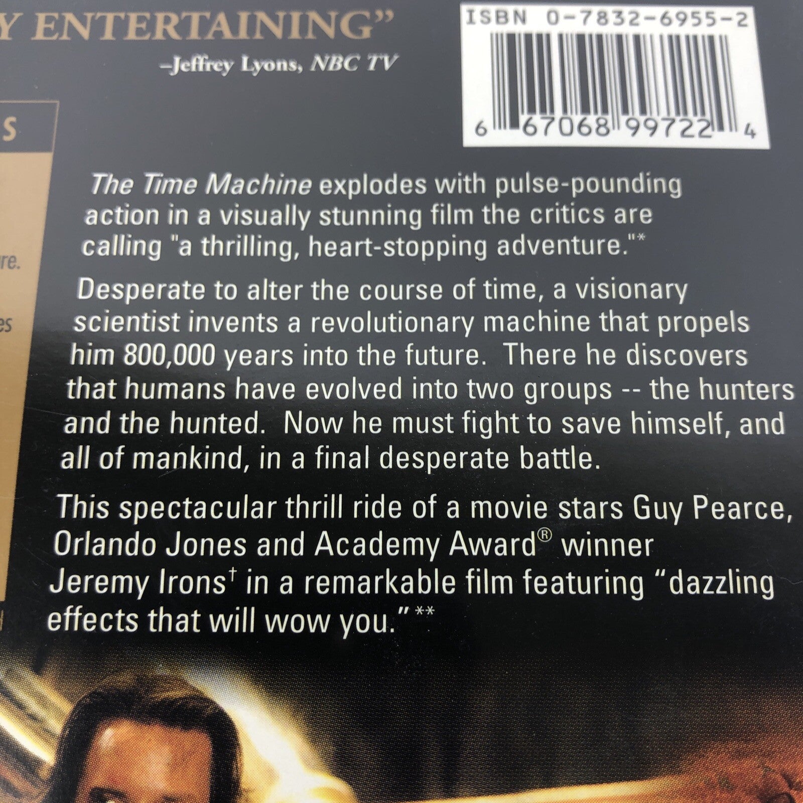 The Time Machine (DVD, 2002) DREAMWORKS ORLANDO JONES GUY PEARCE - Mint Disc