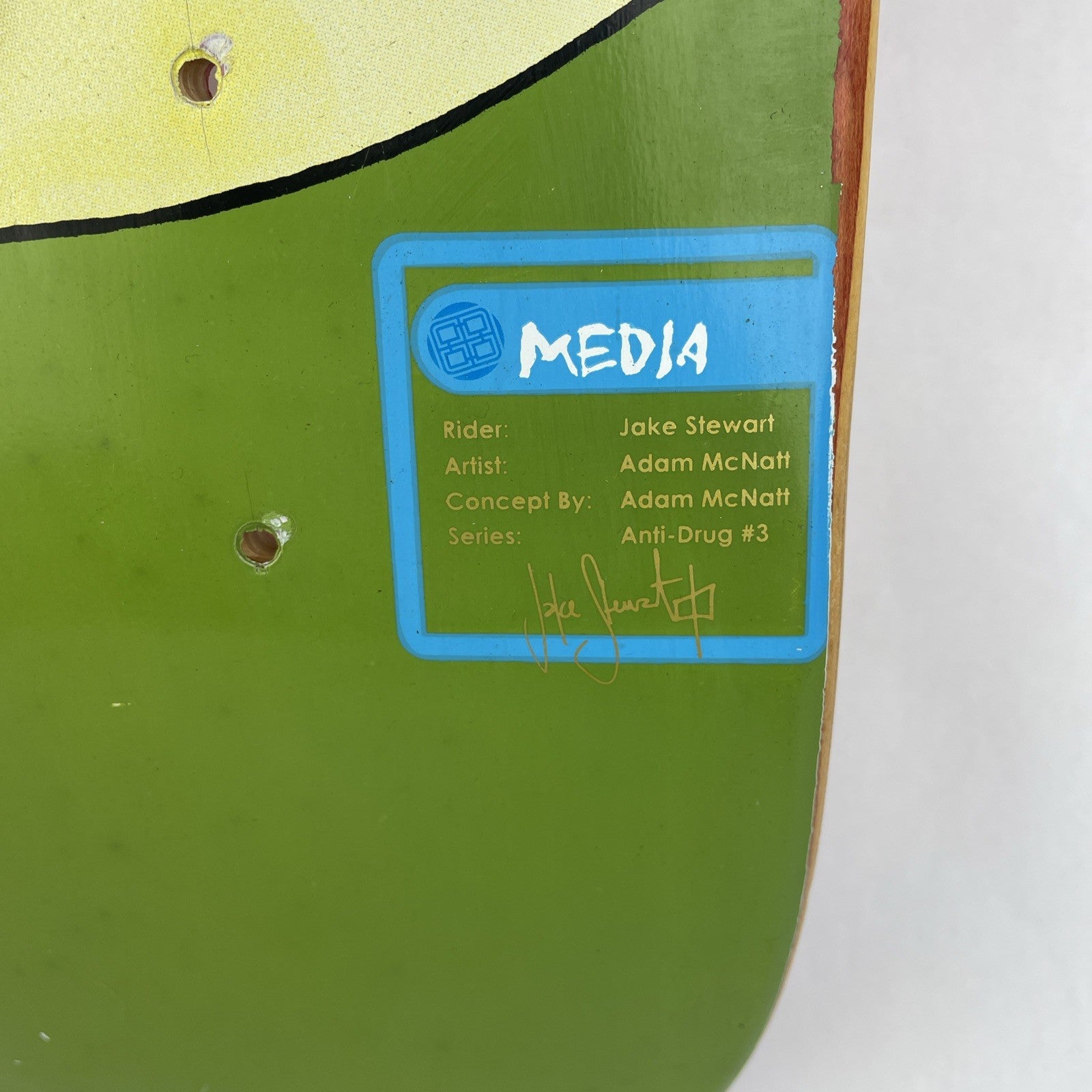 Media Skateboards Skateboard Deck Jake Stewart Golden Crypt Adam Mcnatt Artwork
