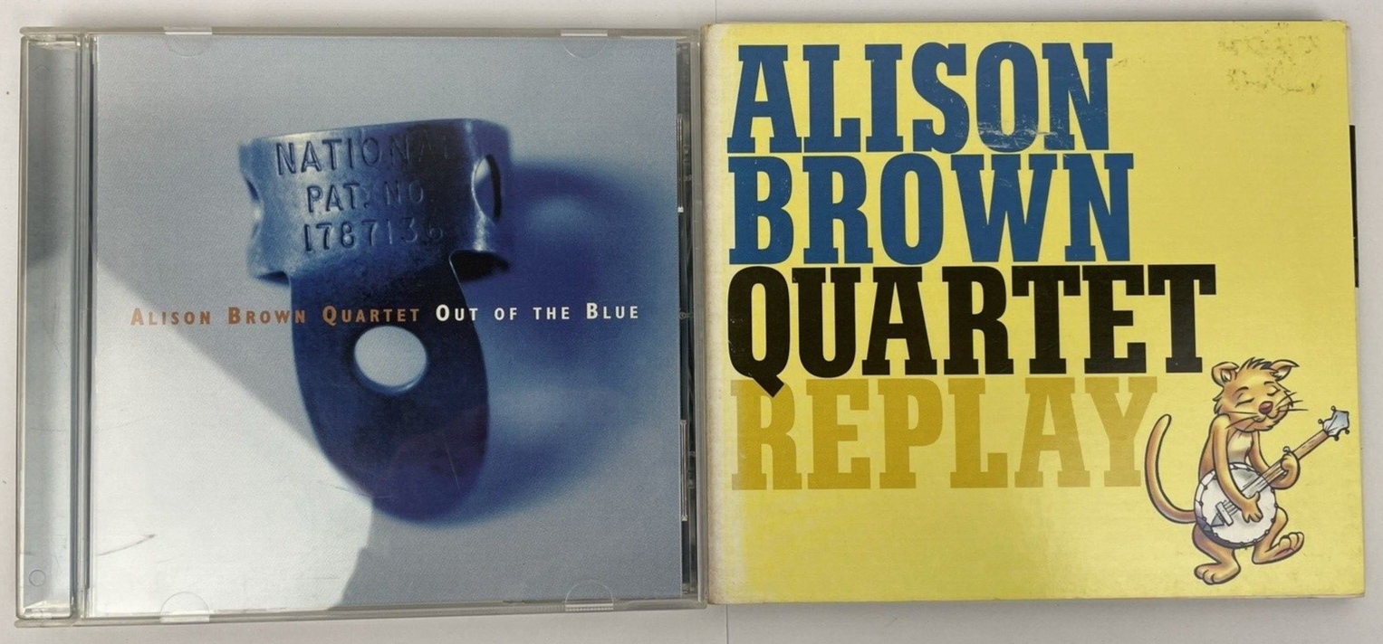 Lot of 2 x Alison Brown Quartet Audio CD - REPLAY 2002 - Out of the Blue 1998 BC