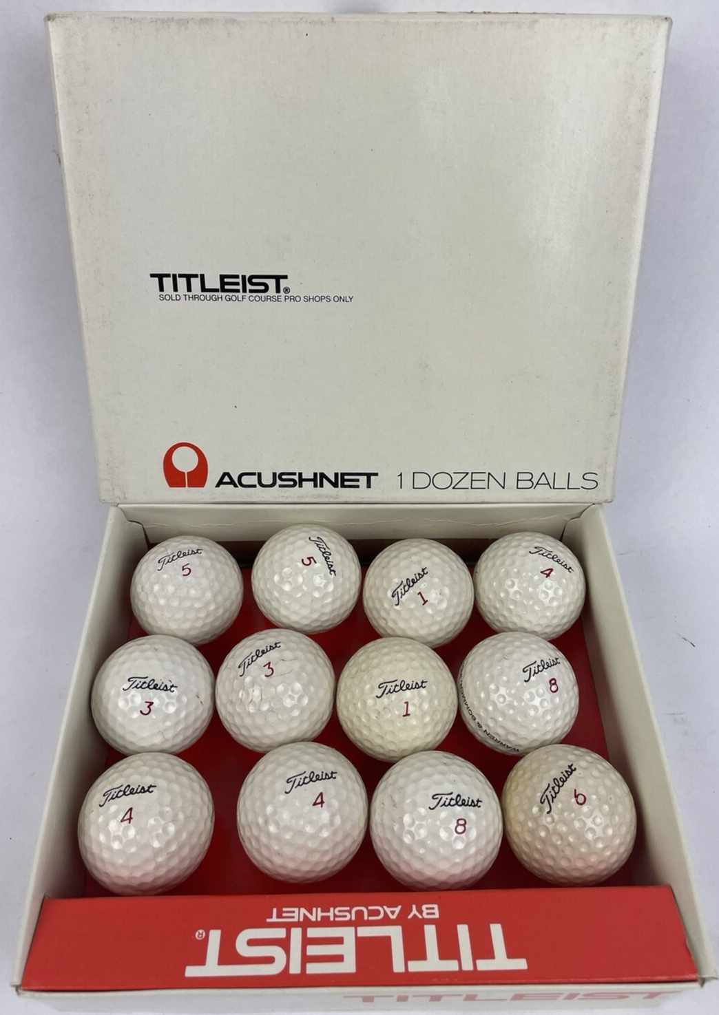 1 Dozen Titleist by Acushnet Golf Balls Acushnet 12 x Balls W Original Box VNTG