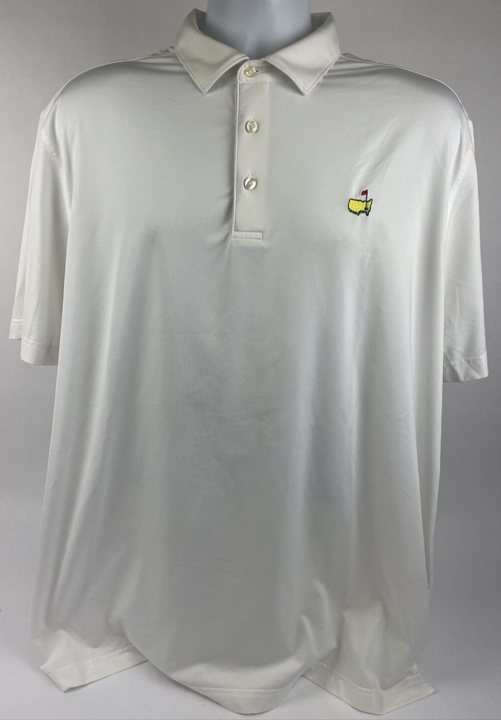 Masters Polo Shirt Mens Large White Traditional Logo Augusta National Golf Polo
