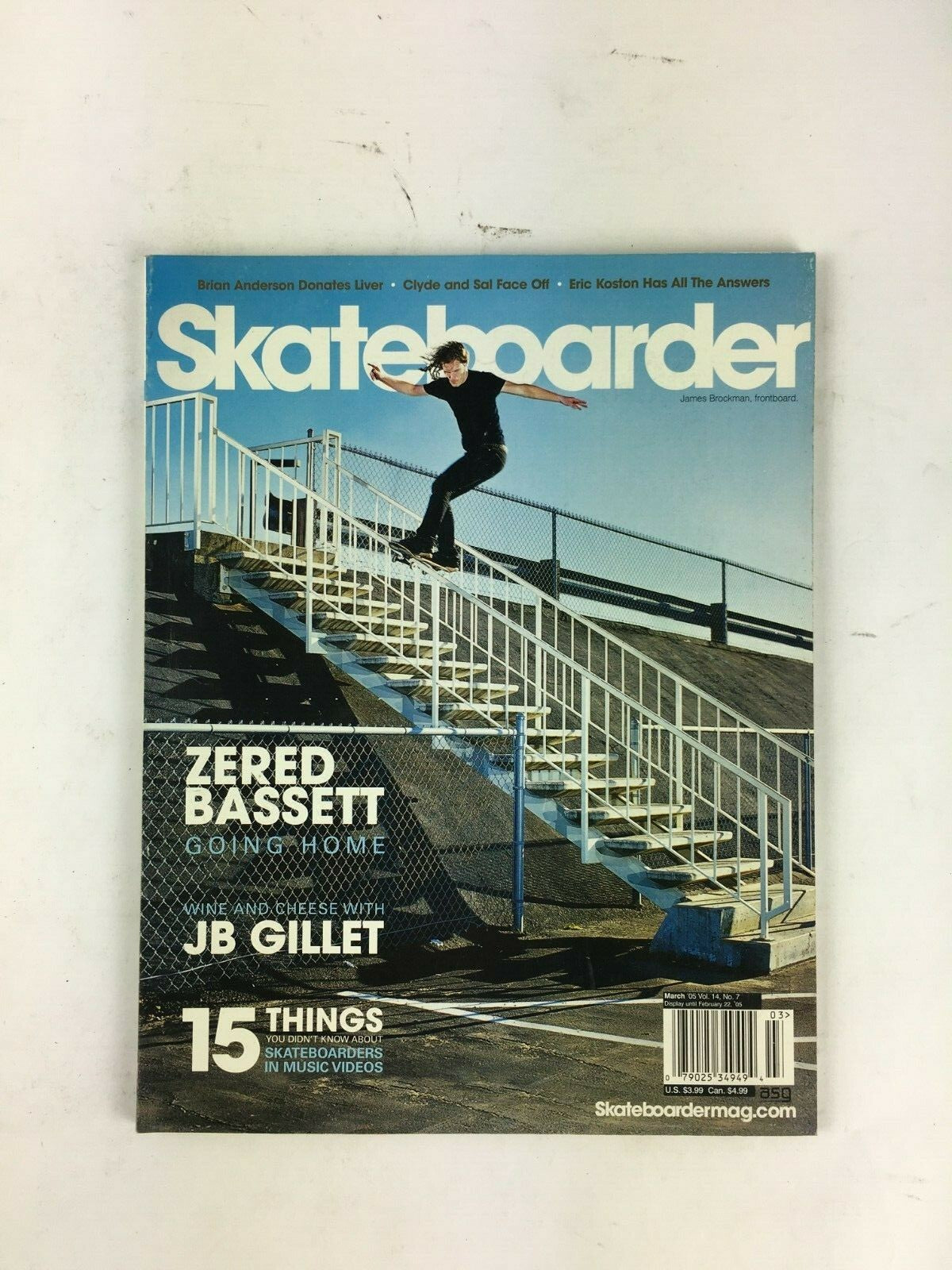 March 2005 Transworld Skateboarding Magazine featuring Zered Bassett, JB Gillet, and Going Home editorial.